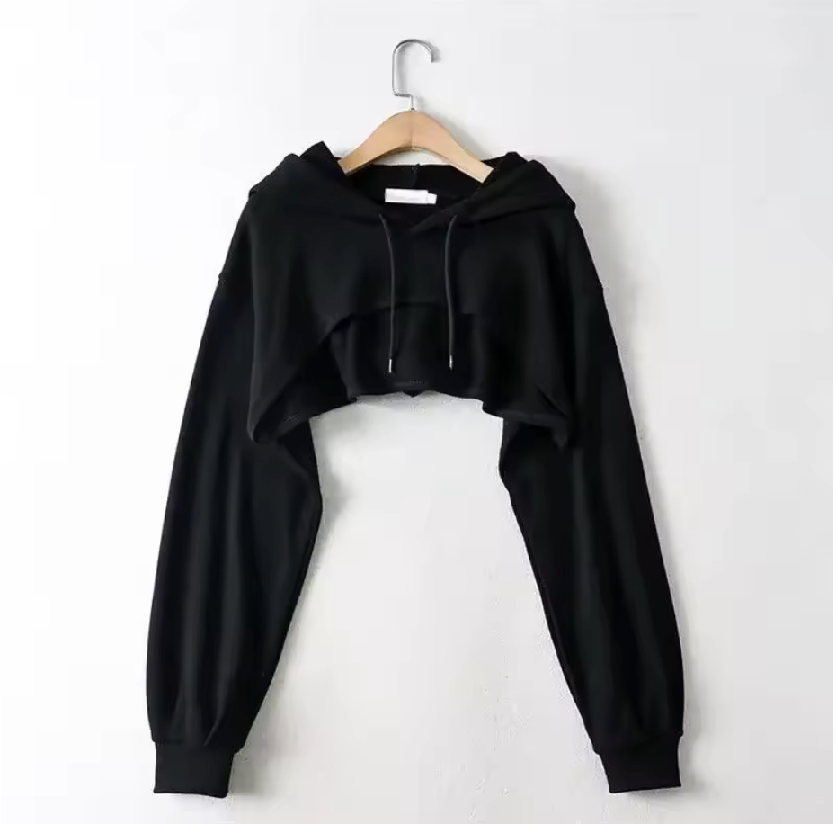 No effort cropped hoodie