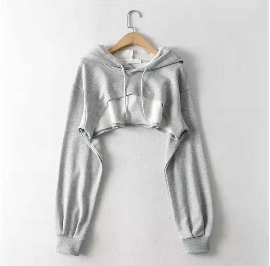 No effort cropped hoodie